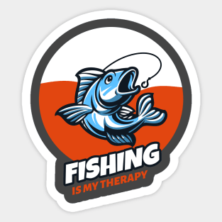 Fishing is my therapy 2 Sticker